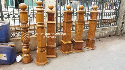Trụ lục giác gỗ chất liệu gỗ lim