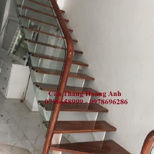 Cầu thang xương cá đôi bản thép 10mm