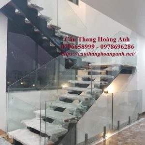 mầu cầu thang xương cá kép sử sử cho nhà biệt thự