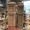 Trụ gỗ vuông tân cổ điển gỗ gõ đỏ 27